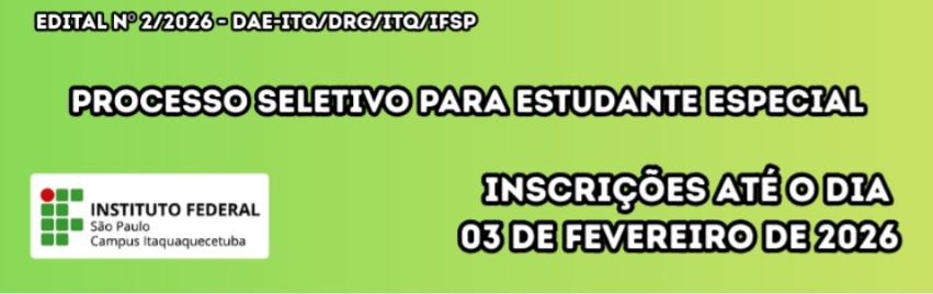 Processo Seletivo para cursar disciplinas nos cursos de graduação no 1º semestre de 2026